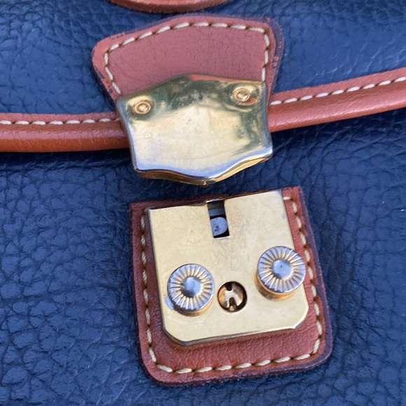 Vintage Navy Dooney and Burke Purse - Picture 3 of 9